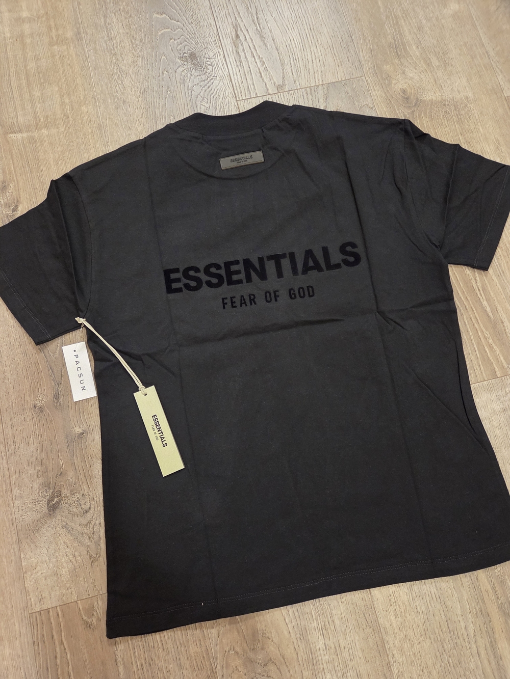 Essentials Black Short Sleeve Tee with Front Logo